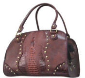Faux Crocodile Leather Pet Carrier