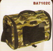 Foldable Military Print Linen Pet Carrier