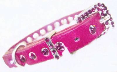 Crystal Genuine Leather Collar